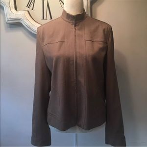 The Limited Women's Brown Mandarin Collar Jacket M
